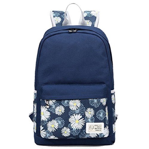 Artone Blue Daisy Big Capacity Backpack 13-15” - Picture 1 of 5